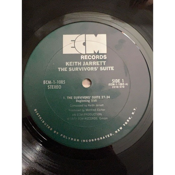 Keith Jarrett The Survivors' Suite 1977 LP ECM Records 1085 VG+ Plays Clean - Picture 5 of 7